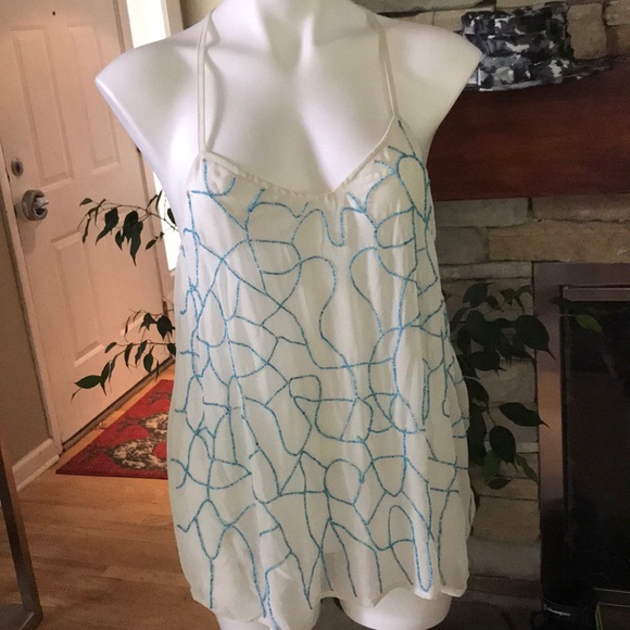 Lulumari Tops - Sheer sequined camisole